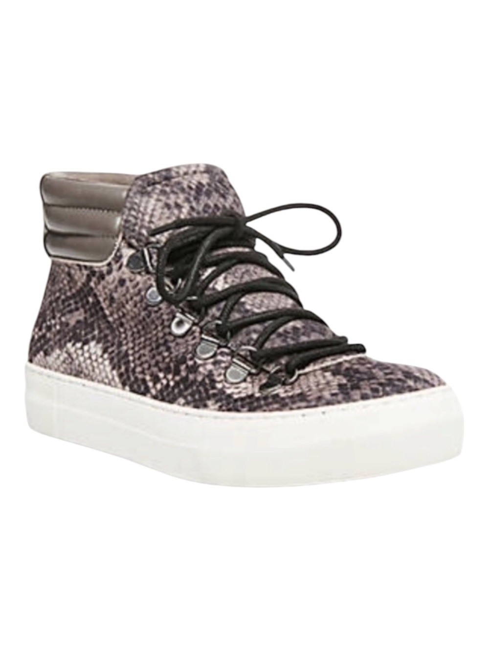 Madden Girl Sneakers High Top Gray Snake Print Lace Up Women’s Size 7.5